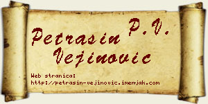 Petrašin Vejinović vizit kartica